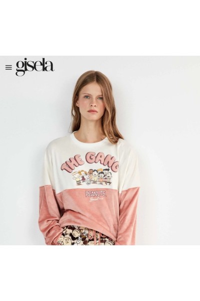 2 20455S GISELA PIJAMA MUJER SNOOPY