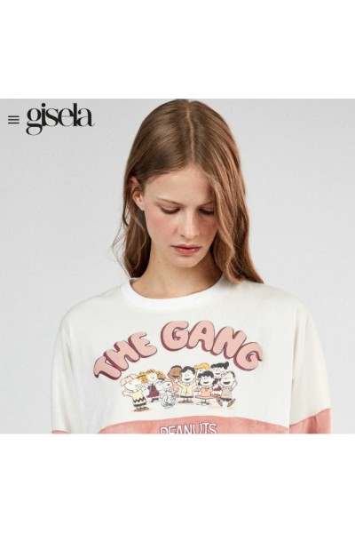 2 20455S GISELA PIJAMA MUJER SNOOPY