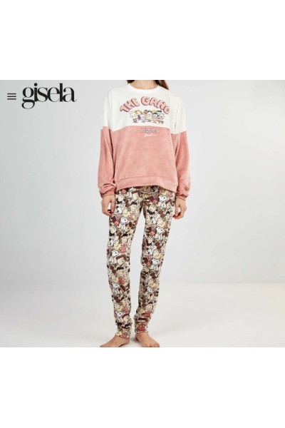 2 20455S GISELA PIJAMA MUJER SNOOPY