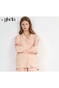 2 20485S GISELA PIJAMA MUJER CAMISERO ANIMAL PRINT