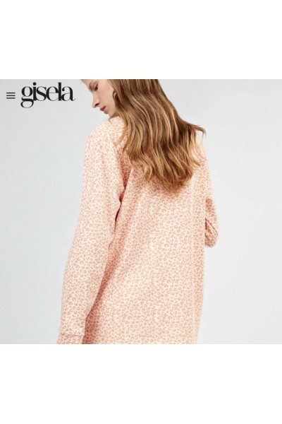 2 20485S GISELA PIJAMA MUJER CAMISERO ANIMAL PRINT