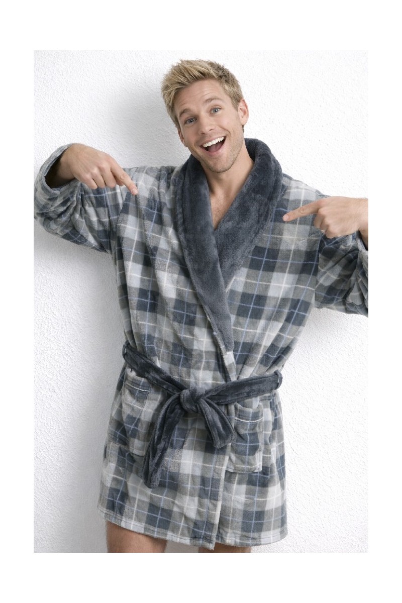 1080-C LIN M-2XL BATA HOMBRE CORTA CUADROS