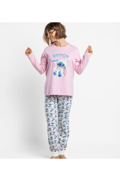 64316 LILO  STITCH  PIJAMA MUJER STITCH TIME TO CHILL