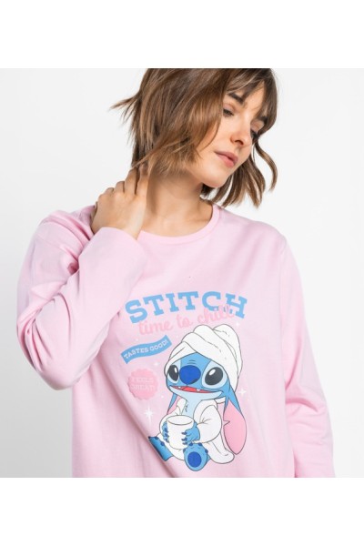 64316 LILO  STITCH  PIJAMA MUJER STITCH TIME TO CHILL