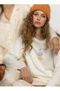 64596 ADMAS PIJAMA MUJER WINTER LANDSCAPE