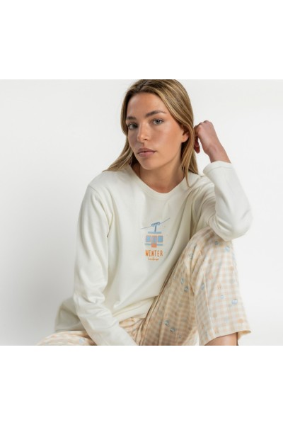 64596 ADMAS PIJAMA MUJER WINTER LANDSCAPE
