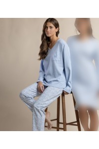 64631 ADMAS PIJAMA MUJER PICO ENCAJE