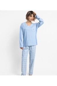 64631 ADMAS PIJAMA MUJER PICO ENCAJE