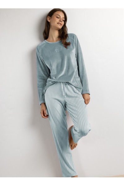 64687 ADMAS PIJAMA MUJER SPANDEX BORDADO