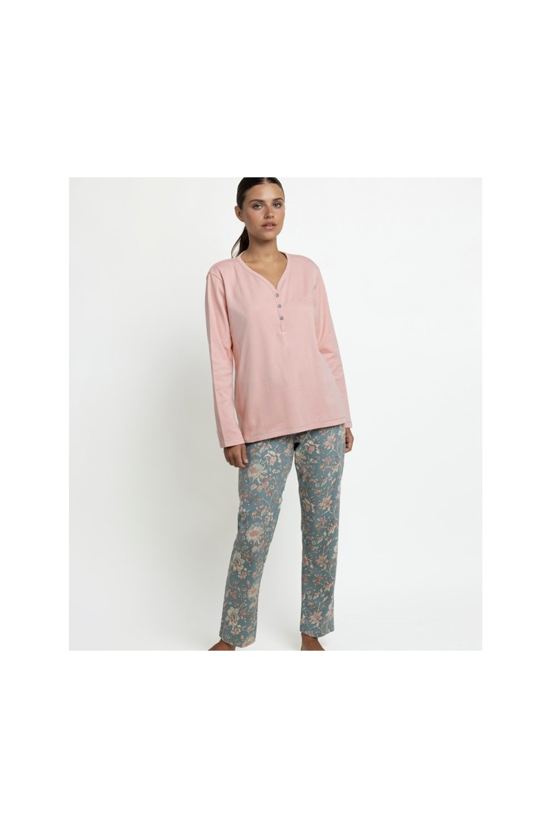 64611 ADMAS PIJAMA MUJER TAPETA GARDEN