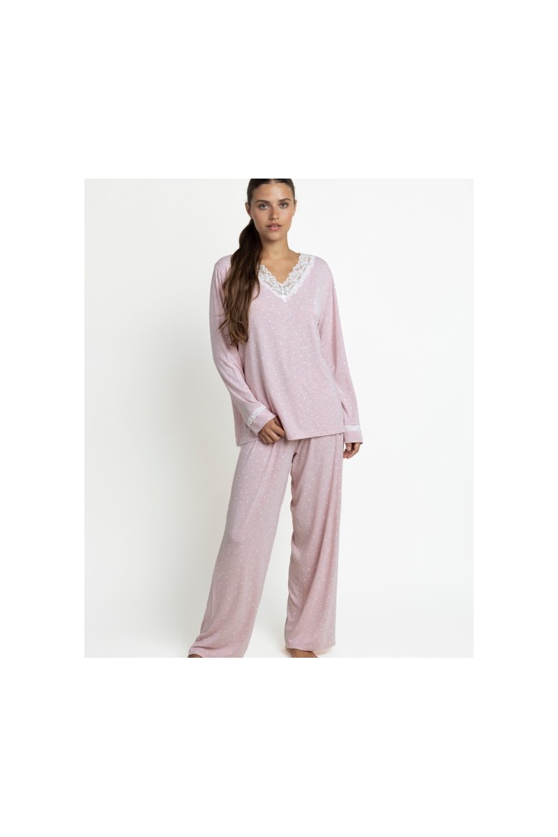 64630 ADMAS PIJAMA MUJER PICO ENCAJE