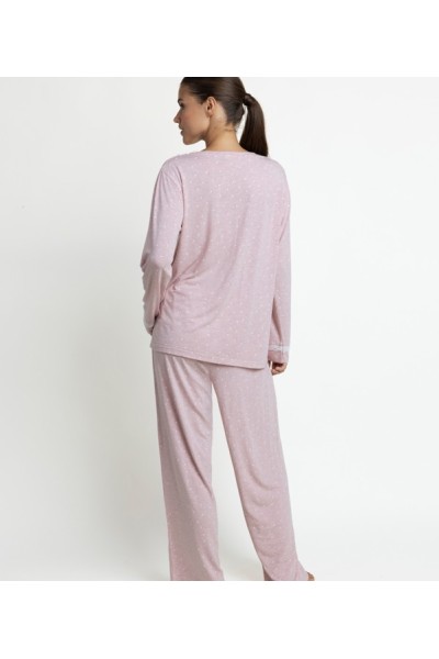 64630 ADMAS PIJAMA MUJER PICO ENCAJE