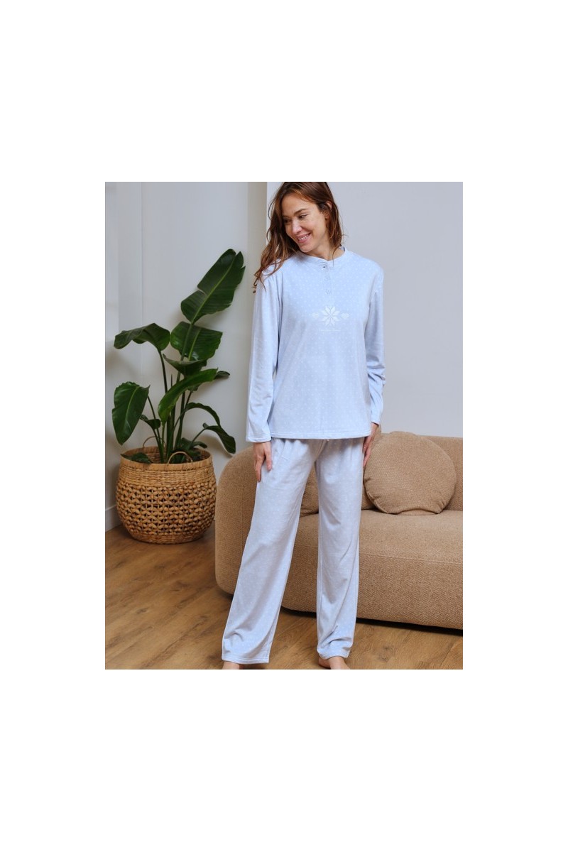 266607 MUSLHER PIJAMA MUJER SPANDEX DIBUJO NORDICO
