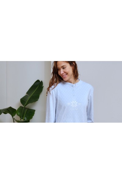 266607 MUSLHER PIJAMA MUJER SPANDEX DIBUJO NORDICO