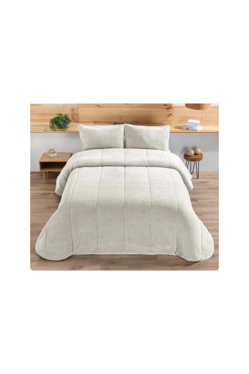 RISO MANTEROL 105 (200x260) COMFORTER BORREGUITO+CUADRANTE 50x70