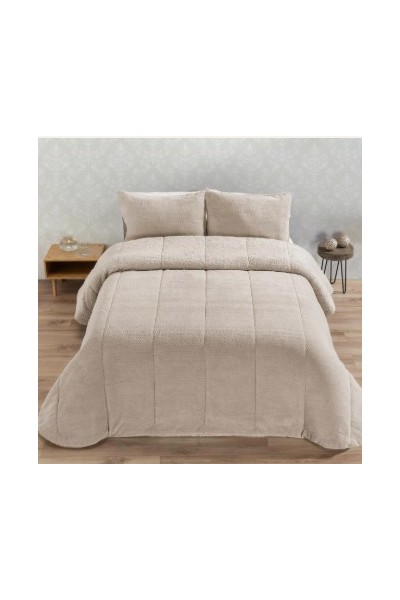RISO MANTEROL 090 (180x260) COMFORTER BORREGUITO+CUADRANTE 50x70