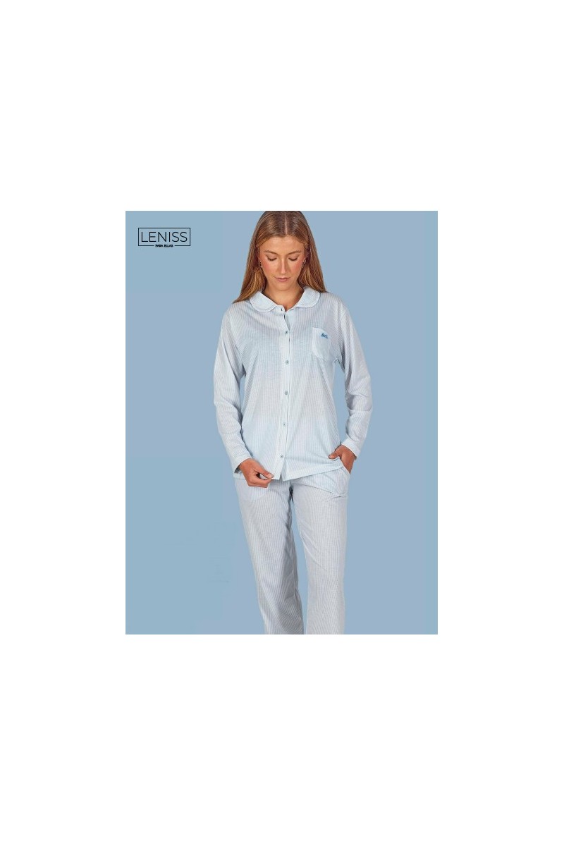 80085 LENISS PIJAMA MUJER ABIERTO RAYAS