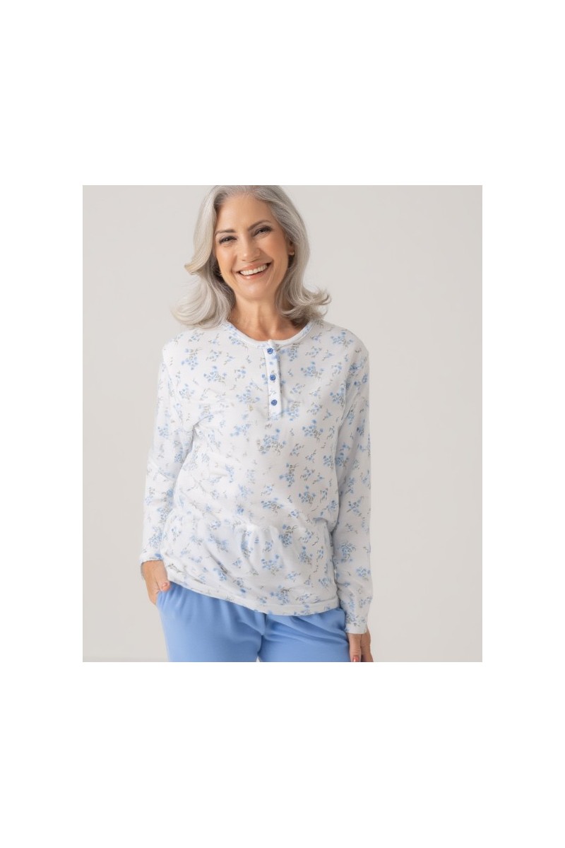 6612 LIN M-2XL PIJAMA MUJER FLORAL