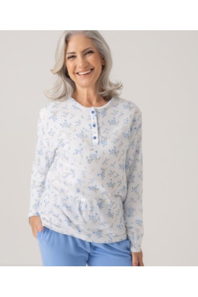 6612 LIN 3XL-5XL PIJAMA MUJER FLORAL