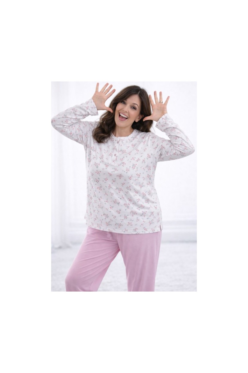 6612 LIN 3XL-5XL PIJAMA MUJER FLORAL
