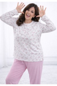 6612 LIN M-2XL PIJAMA MUJER FLORAL