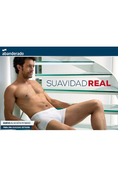 A08HX ABANDERADO BOXER HOMBRE ALGODON PEINADO SUAVIDAD REAL