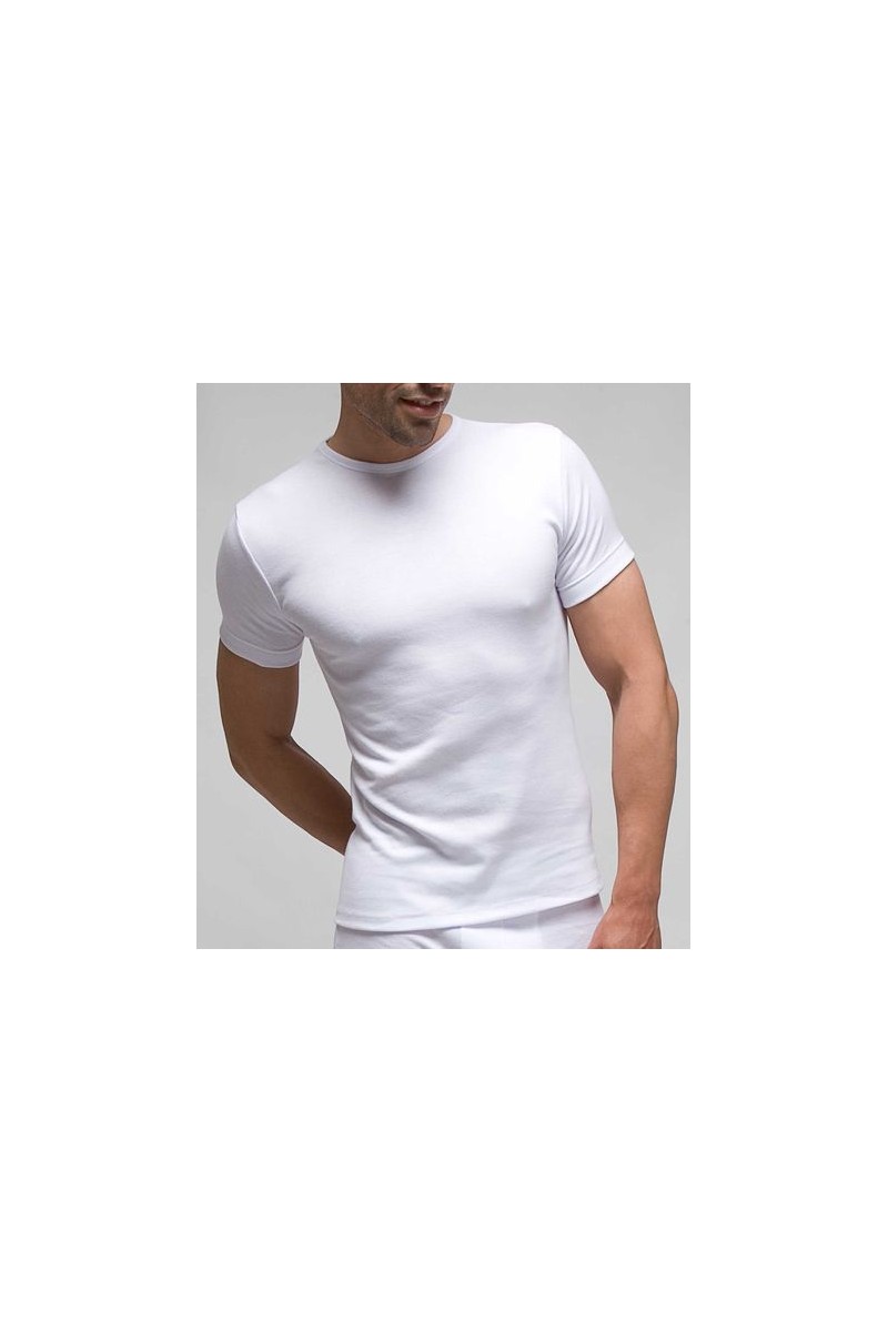 7420 RAPIFE 56-64 BLANCO CAMISETA HOMBRE TERMICA MANGA CORTA CUELLO REDONDO