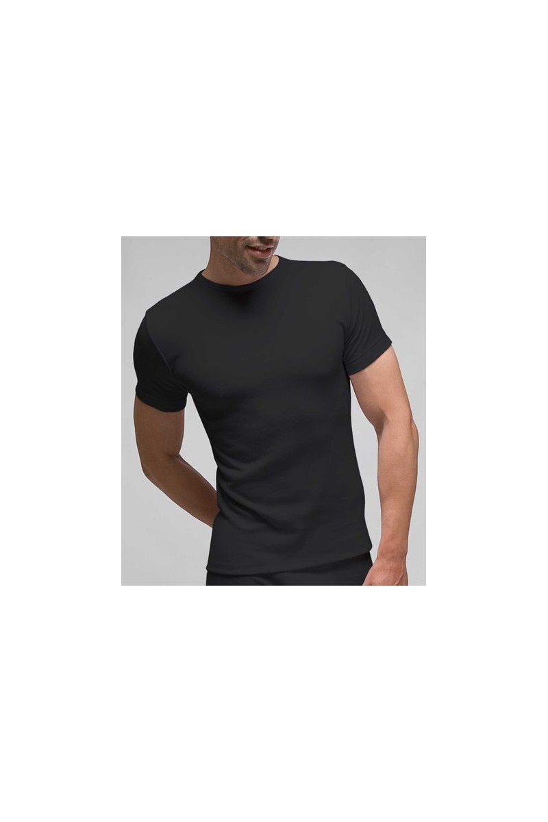 7420 RAPIFE 48-52 NEGRO CAMISETA HOMBRE TERMICA MANGA CORTA CUELLO REDONDO