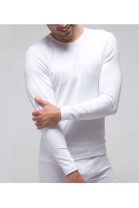 3419 RAPIFE BLANCO CAMISETA HOMBRE MANGA LARGA ALGODON ELÁSTICO