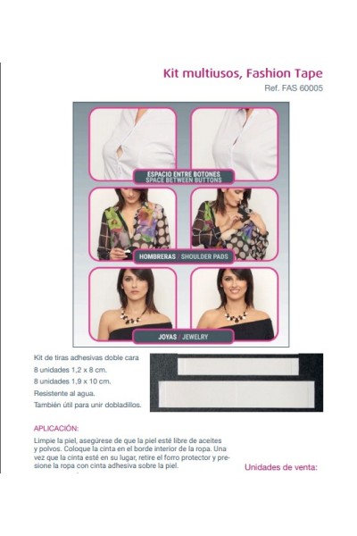 60005 SPI TIRAS ADHESIVAS FASHION TAPE KIT MULTIUSOS