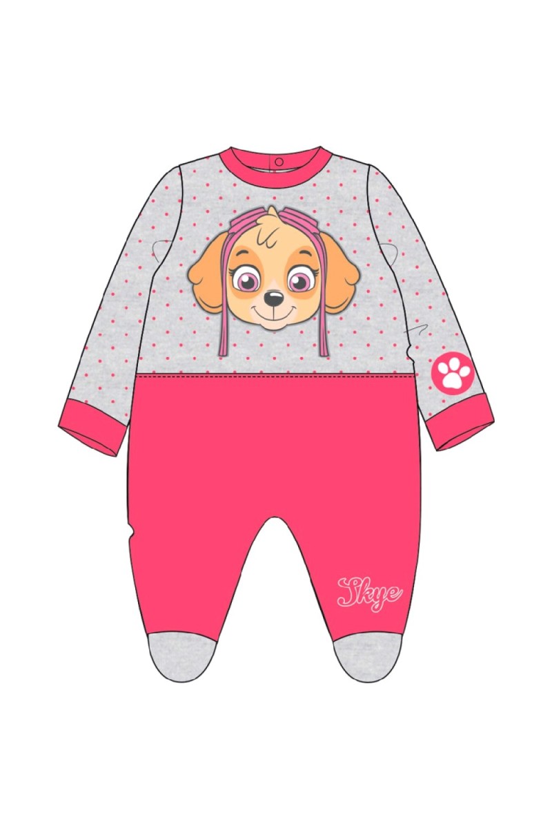 T031037 PAW PATROL PIJAMA BEBE ENTERIZ TUND "Liso Lunares Skye"